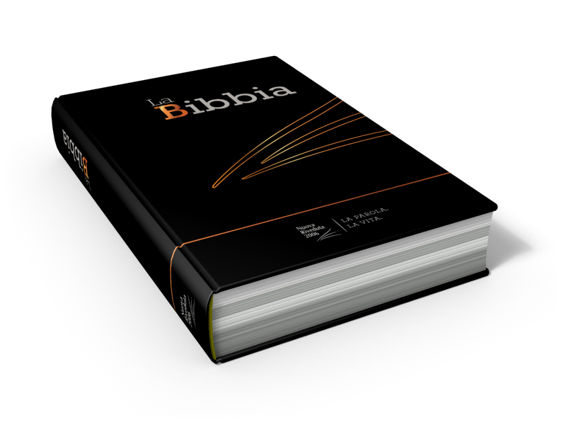 Italien, NR2006 Bible compacte - Modède souple, fibrocuir noir, tranches argentées, onglets