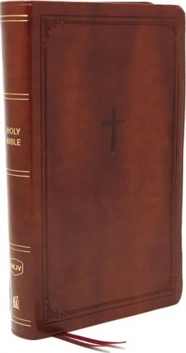Englisch, New King James Bibel, Grossdruck - Kunstleder braun, Lesezeichen