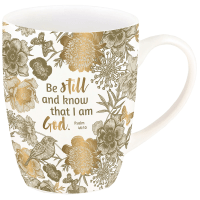 Tasse - Be still and know that I am God - weiss, 310ml