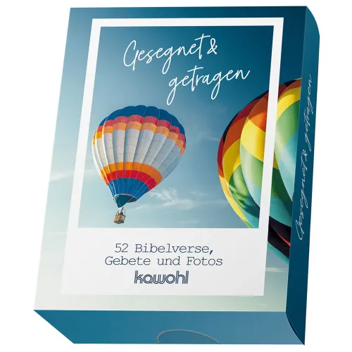 Gesegnet und getragen (52 Karten) - 52 Bibelverse, Gebete und Fotos