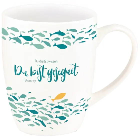 Tasse - Du bist gesegnet - weiss, 310ml