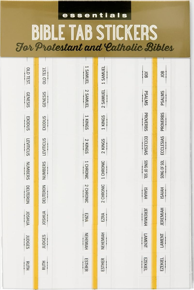 Essentials gold bible tab stickers - Register / Tabs für englische Bibeln inkl Apokryphen