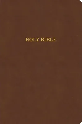 Anglais, Bible, King James Version, gros caractères, similicuir brun - KJV Large Print Thinline...