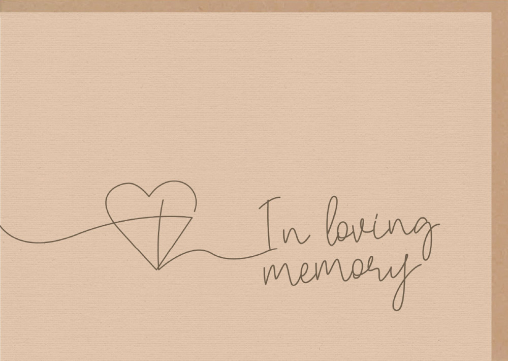 Faltkarte Trauer - In loving memory - Jeremia 31:1