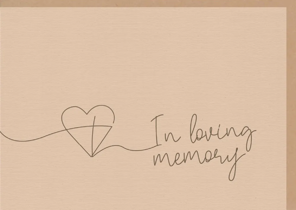Faltkarte Trauer - In loving memory - Jeremia 31:1