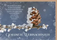 Faltkarte Weihnachten Tannenzapfen - Jesaja 9,5