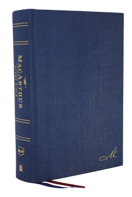Englisch, Bibel New King James Version, MacArthur Studienbibel - Kartonierter Stoffeinband, blau,...