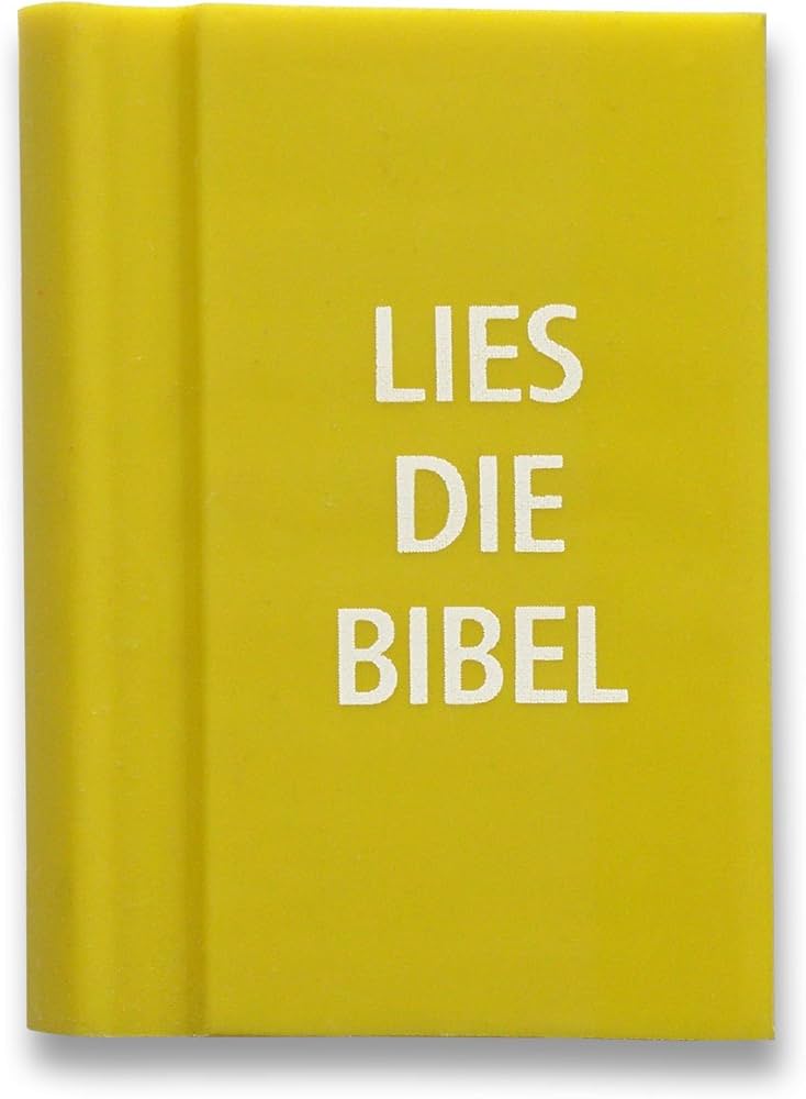 Radiergummi in Buchform 'Lies die Bibel' - Gelb