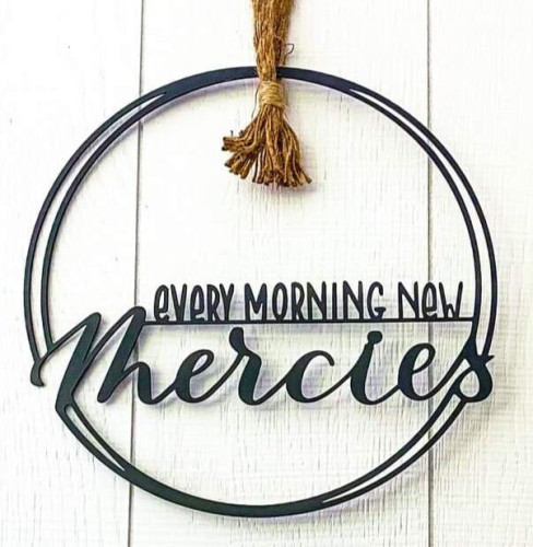 Mercies – every morning new (Gnade - jeden Morgen neu) - Metallring schwarz