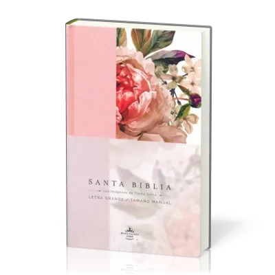 Spanisch, Bible Reina Valera 1960, Grossdruck - Kartonnierter Stoffeinband rosa mit Blumenmuster