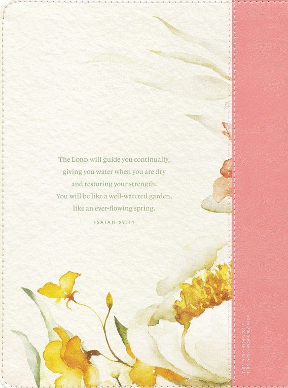 NLT Wide Margin Bible, Filament-Enabled Edition (Leatherlike, Dusty Pink Blossoms, Indexed)