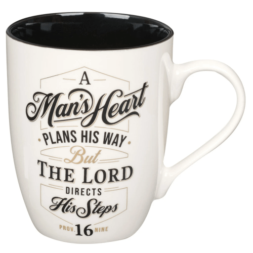 Tasse - A man's heart - schwarz, 355ml