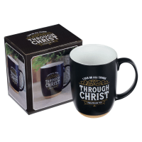 Tasse - I can do all Things through Christ - schwarz, 444ml