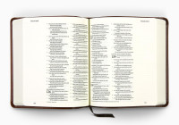 Englisch, Bibel Journaling, English Standard Version - Leder braun, Lesezeichen, Schreibrand