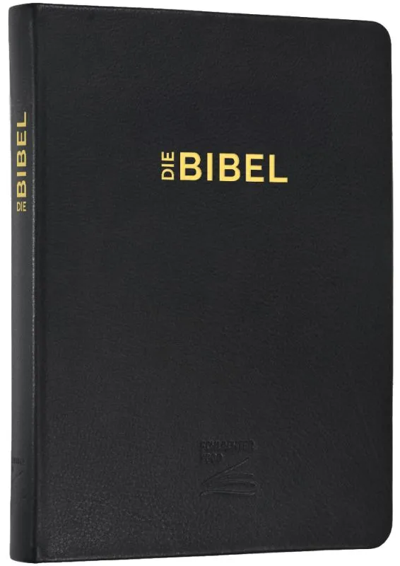 Schlachter 2000 Bibel – Schreibrandausgabe (flexibler Leder-Umschlag, schwarz) -...