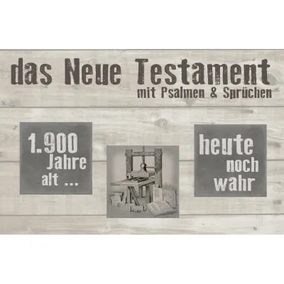 Elberfelder NT mit Psalmen und Sprüchen CSV Hückeswagen, Querlieger - Hardcover grau, Motiv...