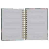 Notizbuch - All things / Alle Dinge / Mt 19:26 - mit Spiralbindung, blaugrün, Blumenmotif