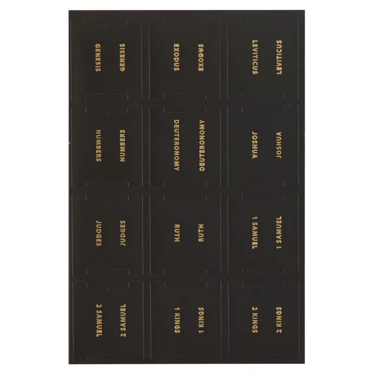Englisch Bibelgriffregister - schwarz-gold