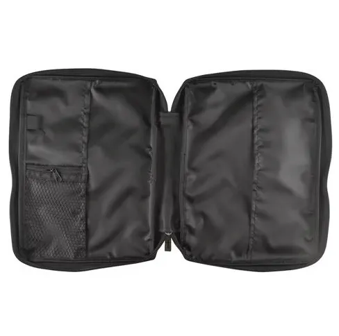 Bibelhülle Ichtus M - schwarz, mit Reissverschluss, Seitentasche und Tragehenkel