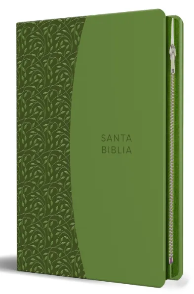Spanisch, Bibel, Reina Valera 1960, Grossdruck - Kunstleder grün mit eingeprägtem Blattmotif,...