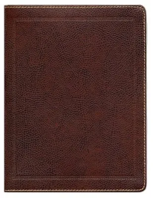 Englisch, NKJV Journaling Bibel, Grossdruck mit Schreibrand - gebunden, Leder braun