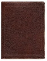 Englisch, NKJV Journaling Bibel, Grossdruck mit Schreibrand - gebunden, Leder braun