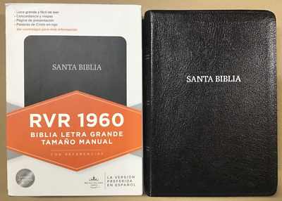 Spanisch, Reina Valera Bibel 1960, Santa Biblia, Silberschnitt, schwarz