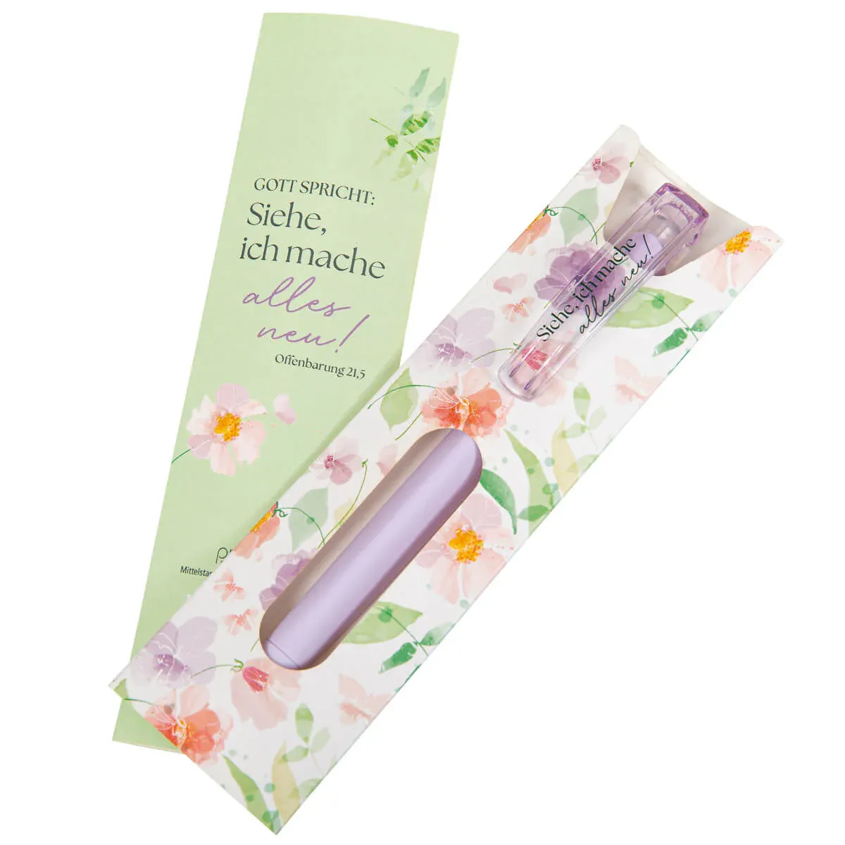 Gott spricht: Siehe, ich mache alles neu - Kugelschreiber (flieder) - Jahreslosung 2026