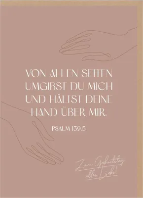 Faltkarten alles Liebe - PSALM 139,5