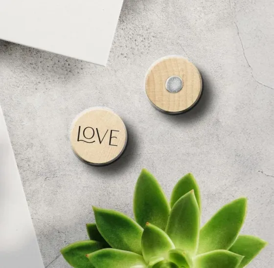 Holzmagnete Love