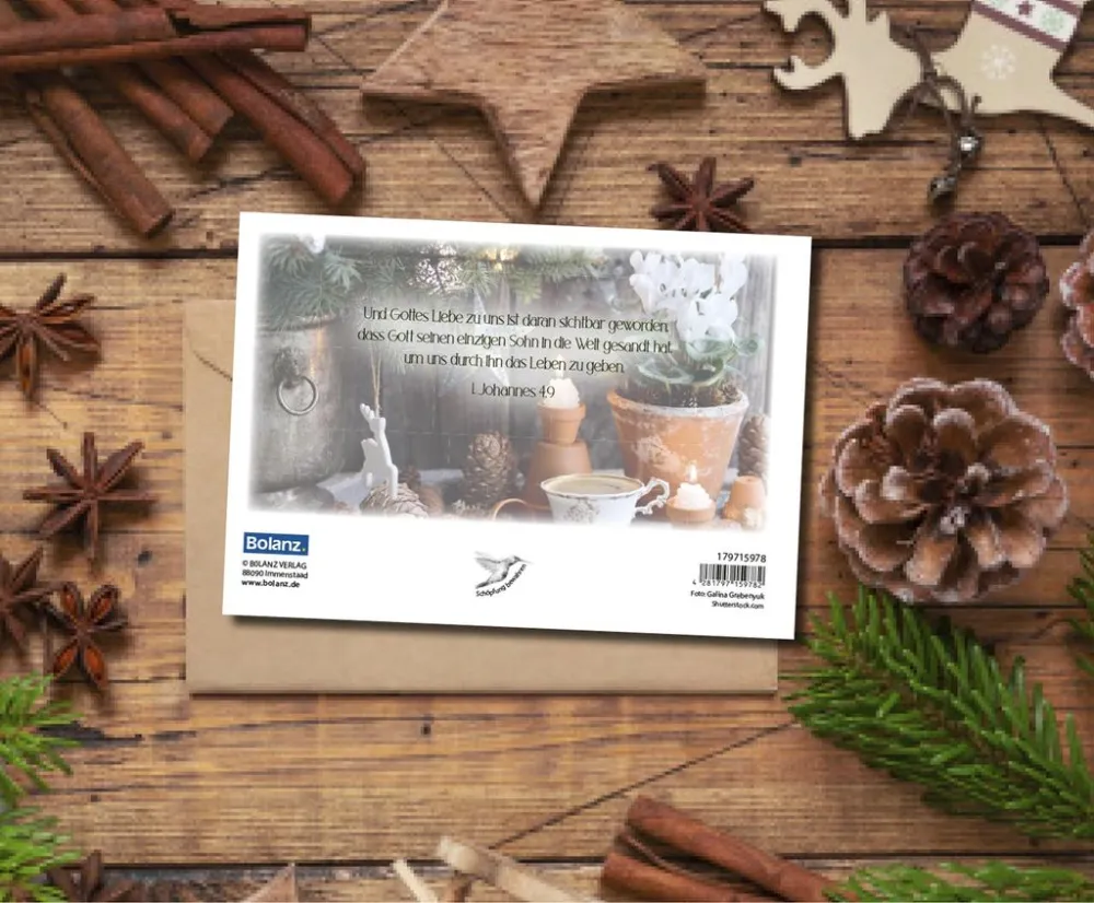 Faltkarte Weihnachtszeit - 1. Johannes 4,9