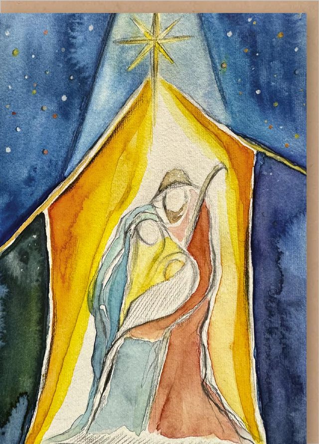 Faltkarten Krippe Simone Riedel - Jesaja 9,5