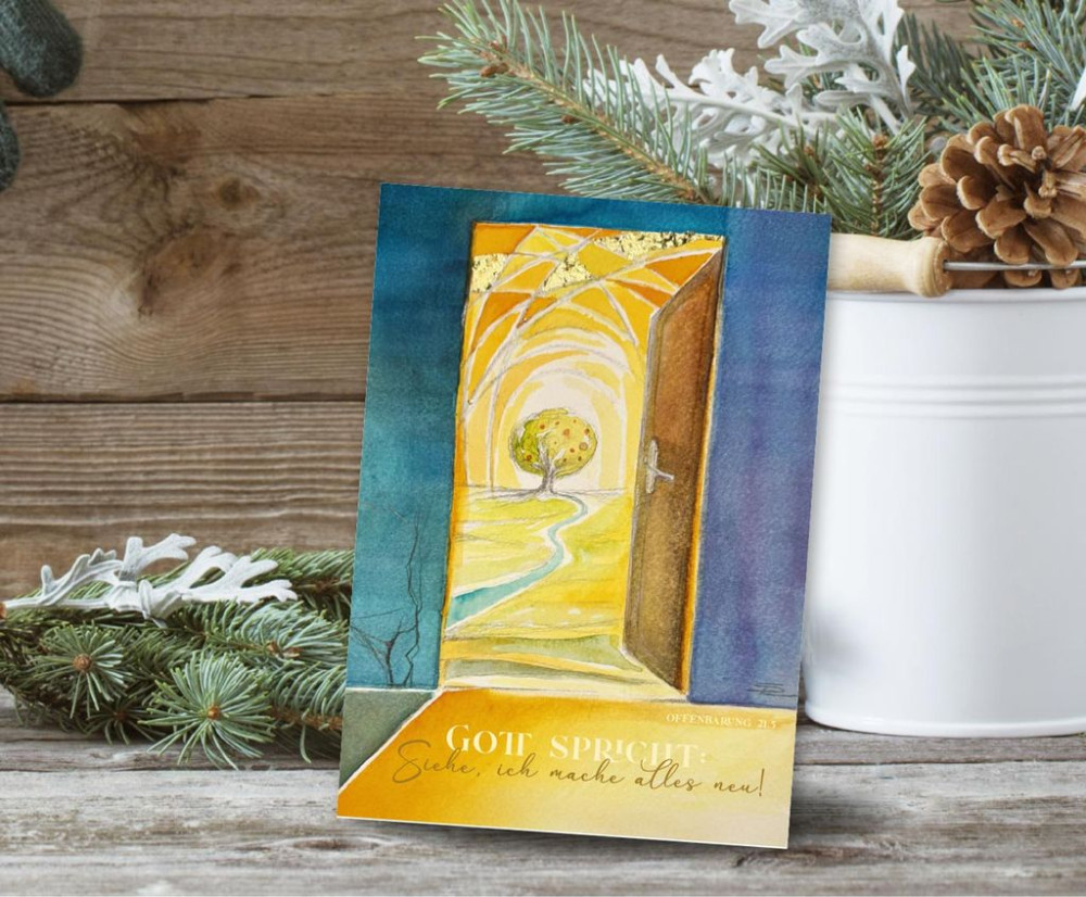 Postkarten Jahreslosung 2026 Simone Riedel  - Offenbarung 21,5