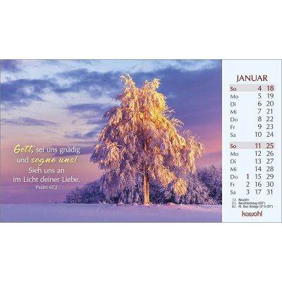 Heute und morgen bin ich geborgen - Postkartenkalender