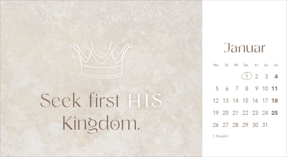 Leben in seiner Gegenwart - Tischkalender