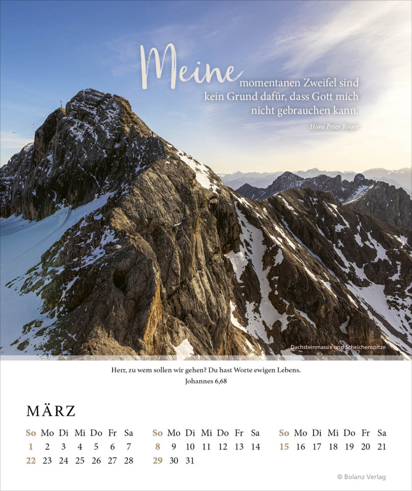 Fels meiner Stärke - Hans Peter Royer - Tischkalender
