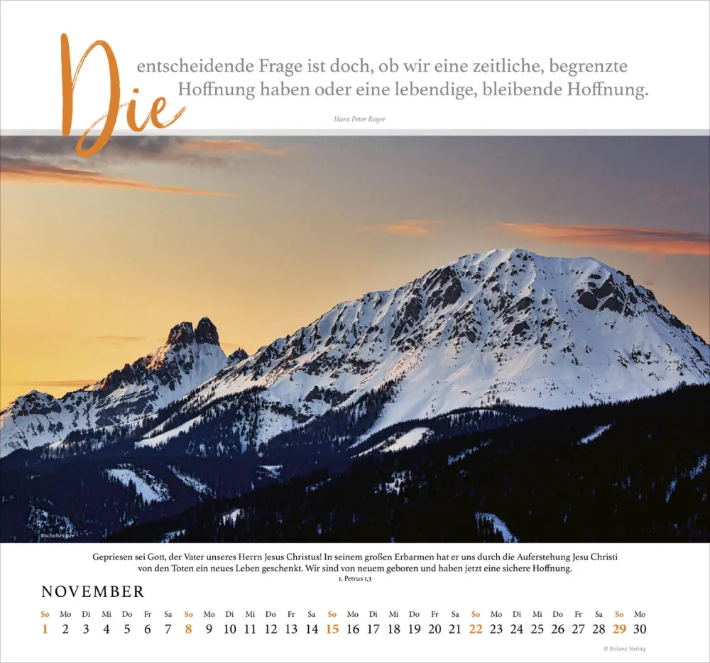 Fels meiner Stärke - Hans Peter Royer - Wandkalender