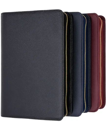 Bibelhülle für Schlachter 2000 Taschenausgaben - Rindleder, fein genarbt, Dunbelblau