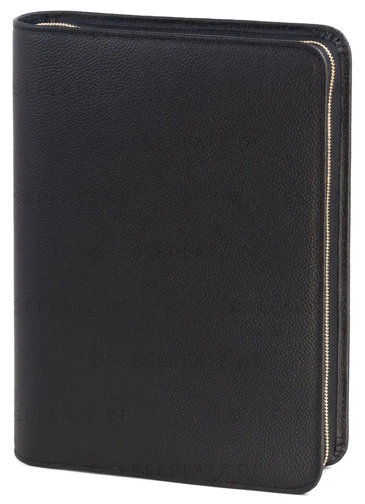 Bibelhülle für Schlachter 2000 Taschenausgaben - Rindleder, fein genarbt, Schwarz