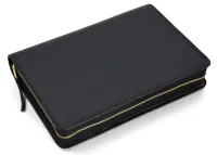 Bibelhülle für Schlachter 2000 Standardausgaben - Rindleder, fein genarbt - Schwarz