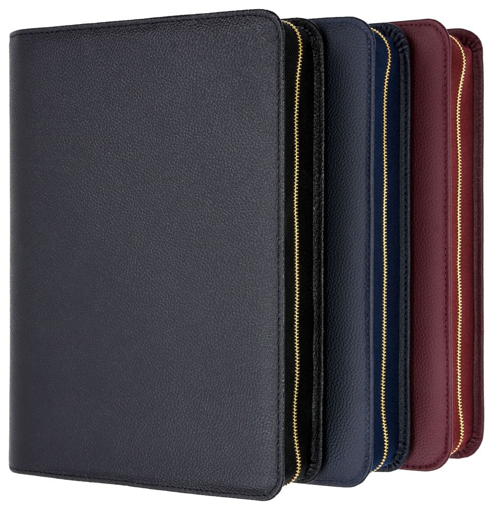 Bibelhülle für Schlachter 2000 Standardausgaben - Rindleder, fein genarbt - Dunkelblau