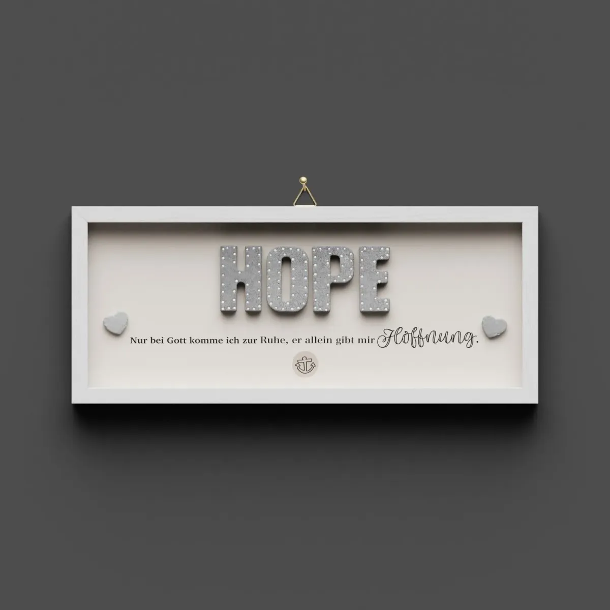 Cementini Wandbild HOPE Röm. 15,13 - Dekobild mit Aufhänger