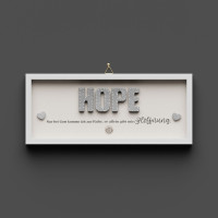 Cementini Wandbild HOPE Röm. 15,13 - Dekobild mit Aufhänger