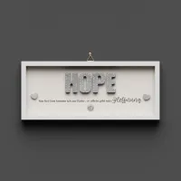 Cementini Wandbild HOPE Röm. 15,13 - Dekobild mit Aufhänger