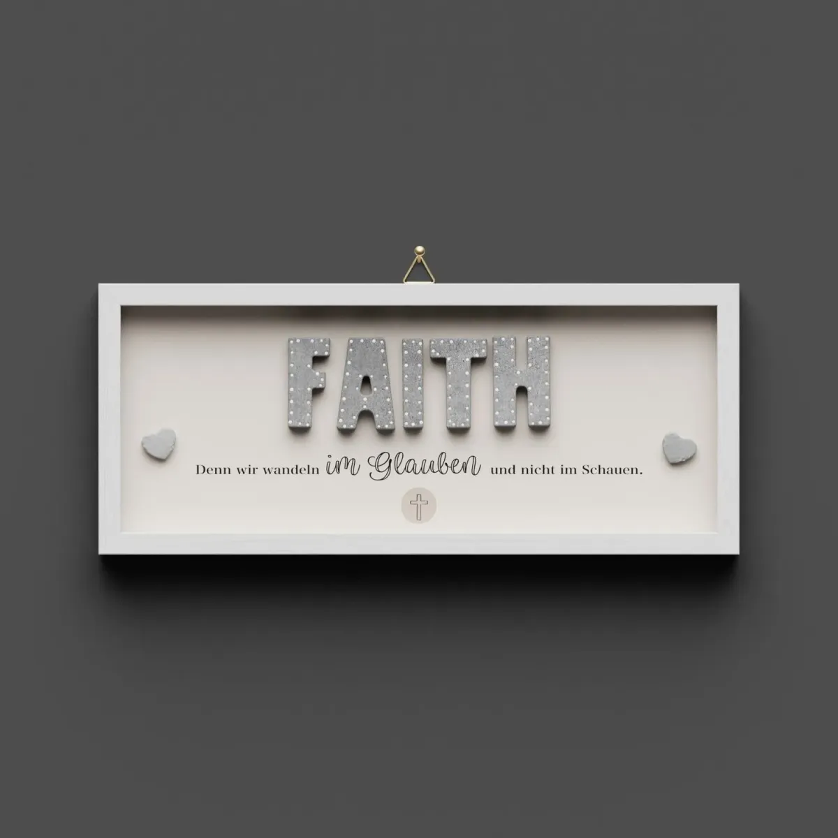 Cementini Wandbild FAITH Hebr. 11,1 - Dekobild mit Aufhänger