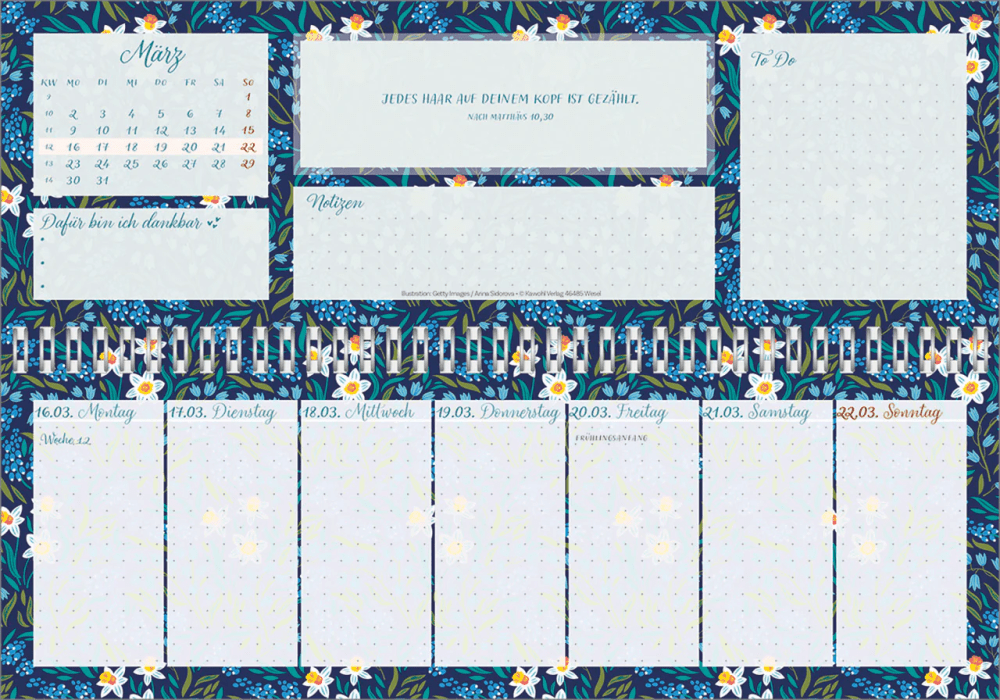 Meine fröhlich-bunte Segenswoche - Wochen-Tischkalender