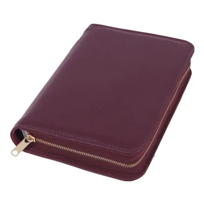 Bibelhülle - Nappa Leder, weinrot, grosse Schreibrandbibel