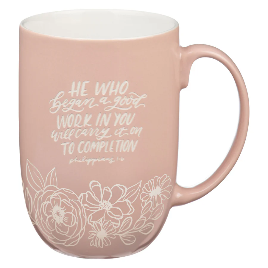 Tasse - He who began a good work - 444ml, rosa