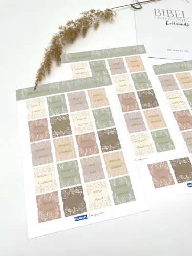 Bibel-Griffregister Floral mit Goldveredelung