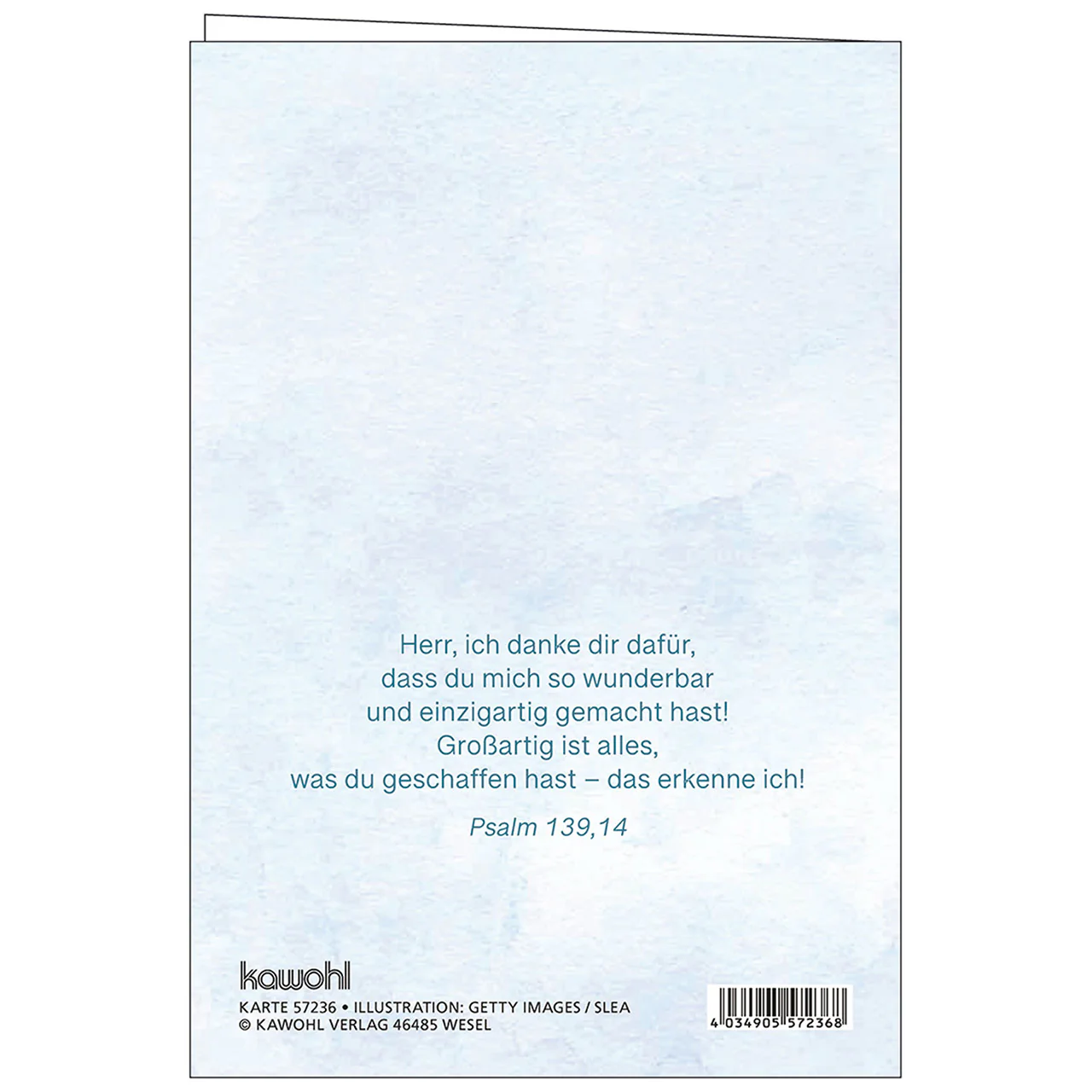 Gute Wünsche zur Segnung - Faltkarte Segnung mit Umschlag